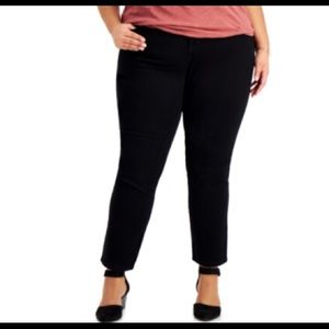 Style&co Plus Size High-Rise Straight Jeans Deep Black Size 20W.